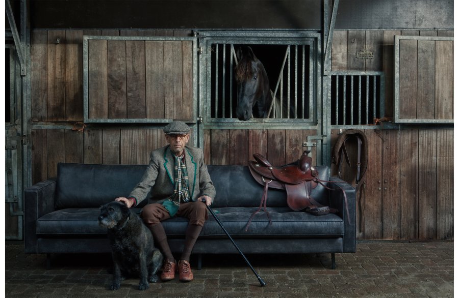 WOOOD Rodeo 3-seters sofa - svart stoff