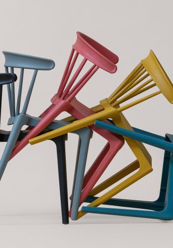 WOOOD Bliss spisebordstol, stablebar - sort plast