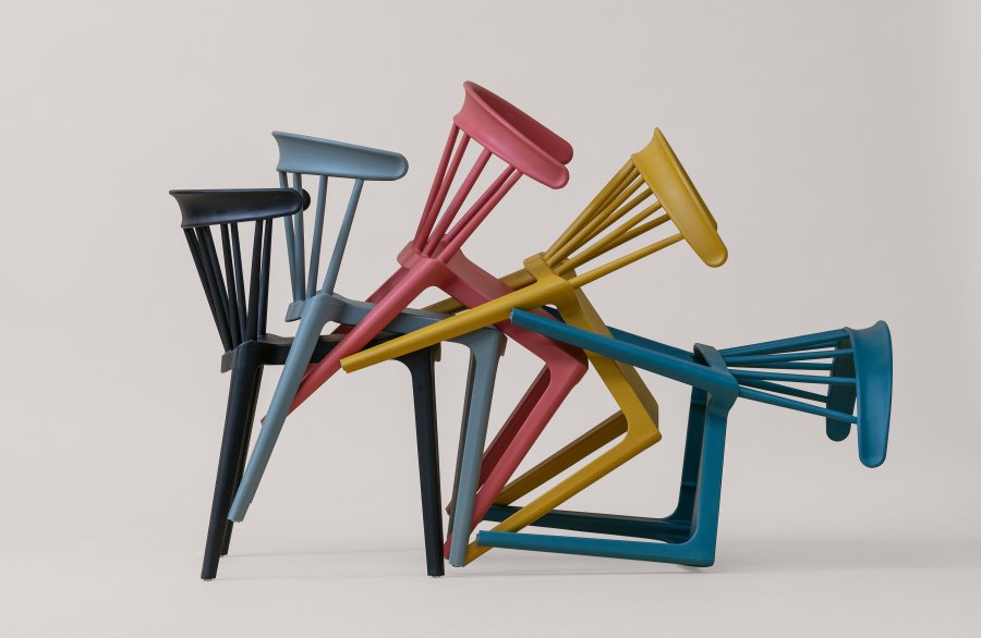 WOOOD Bliss spisebordstol, stablebar - sort plast