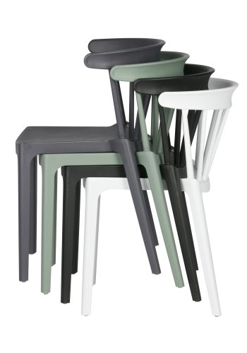 WOOOD Bliss spisebordstol, stablebar - sort plast