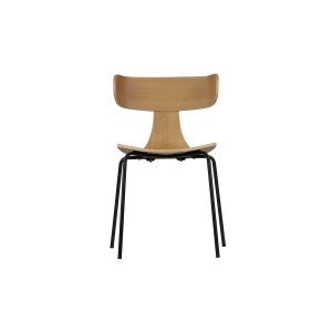 WOOOD Collection spisebordsstol - natur askefinér og sort stl