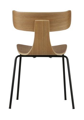 WOOOD Collection spisestuestol - finér i naturlig ask og sort stl