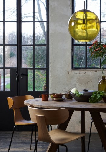 WOOOD Collection spisestuestol - brun ask finer og sort stl