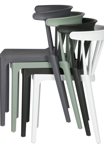 WOOOD Bliss spisebordstol, stablebar - jadegrnn plast