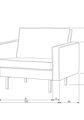 WOOOD Rodeo lenestol - bl flyel