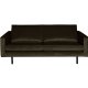 WOOOD Rodeo 2,5 seter sofa - hunter mrkegrnn flyel