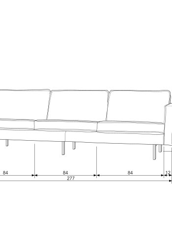 WOOOD Rodeo 3-seters sofa - skogsgrnn flyel