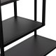 WOOOD Teun bokhylle - svart metall (H:188)(H:188cm x85cm x 35cm)
