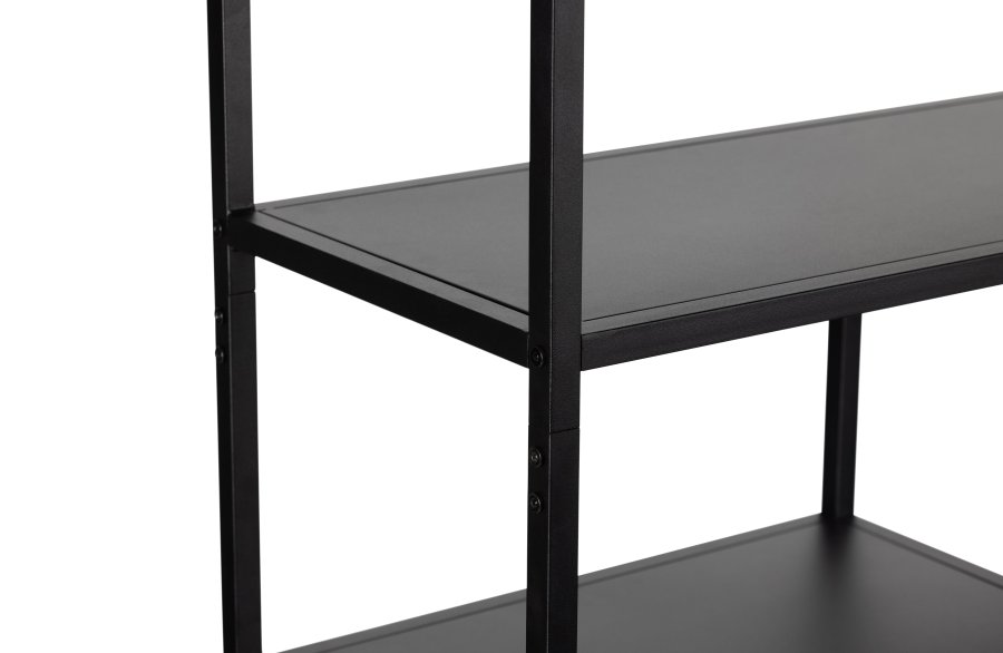 WOOOD Teun bokhylle - svart metall (H:188)(H:188cm x85cm x 35cm)