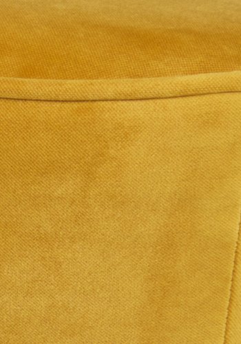 TRE Sara liten sofa - oker polyester flyel og tre