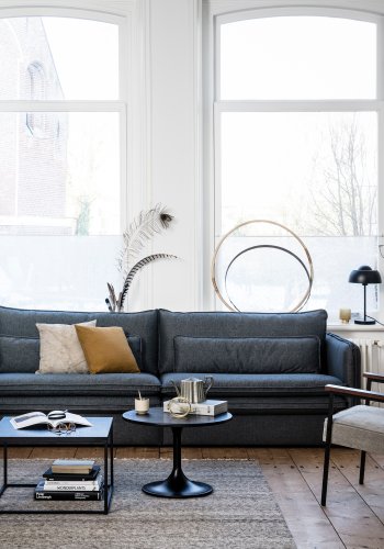 WOOOD Sally lenestol - vrbitt grnn polyester/polyamid flyel og stl