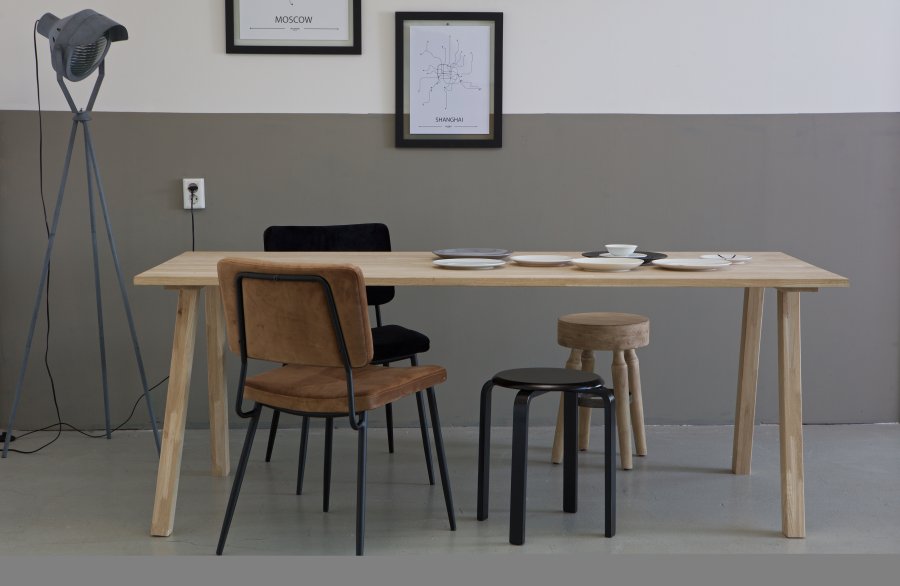 WOOOD Tablo A-bordben til spisebord - natur egetr (st med 2)