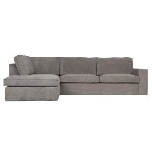 WOOOD Thomas hjrnesofa, venstre - forvitret grn polyester/polyamid fljl
