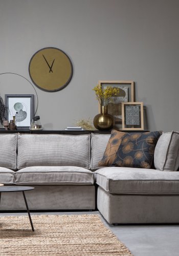 WOOOD Thomas hjrnesofa, hyre - vrbitt grnn polyester/polyamid flyel