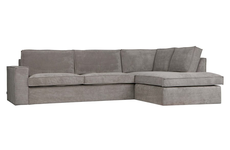 WOOOD Thomas hjrnesofa, hyre - vrbitt grnn polyester/polyamid flyel