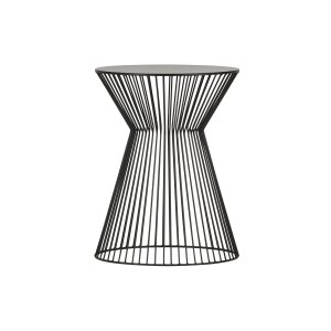 WOOOD Suus sidobord, runt - svart metall (35)