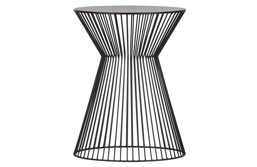 WOOOD Suus sidebord, rundt - svart metall (35)