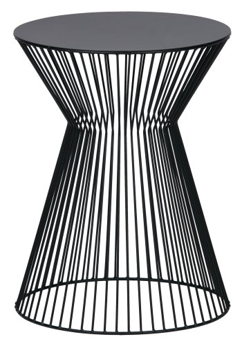 WOOOD Suus sidebord, rundt - svart metall (35)