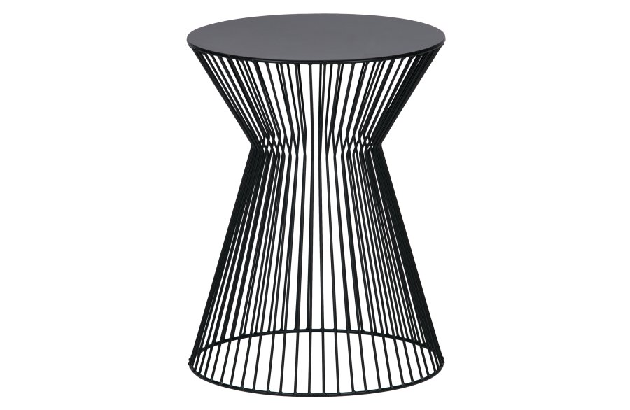 WOOOD Suus sidebord, rundt - svart metall (35)