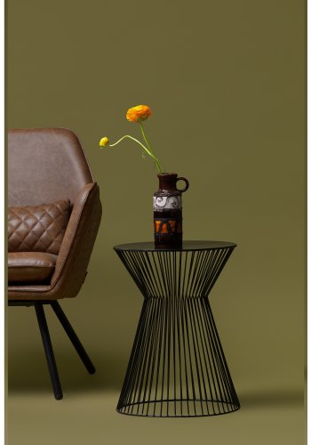 WOOOD Suus sidebord, rundt - svart metall (35)