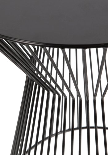 WOOOD Suus sidebord, rundt - svart metall (35)