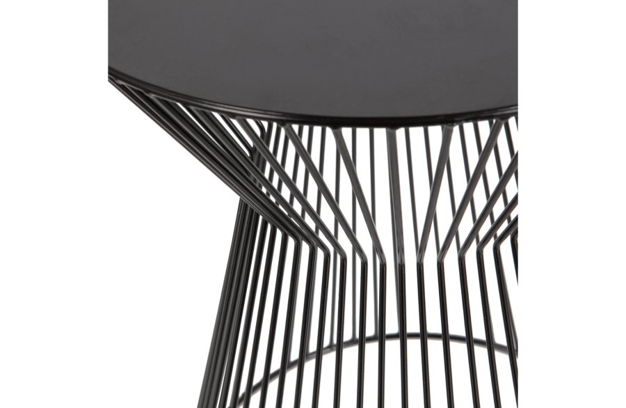 WOOOD Suus sidebord, rundt - svart metall (35)