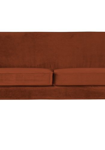 WOOOD Rocco sofa - rust polyester flyel og svart bketre