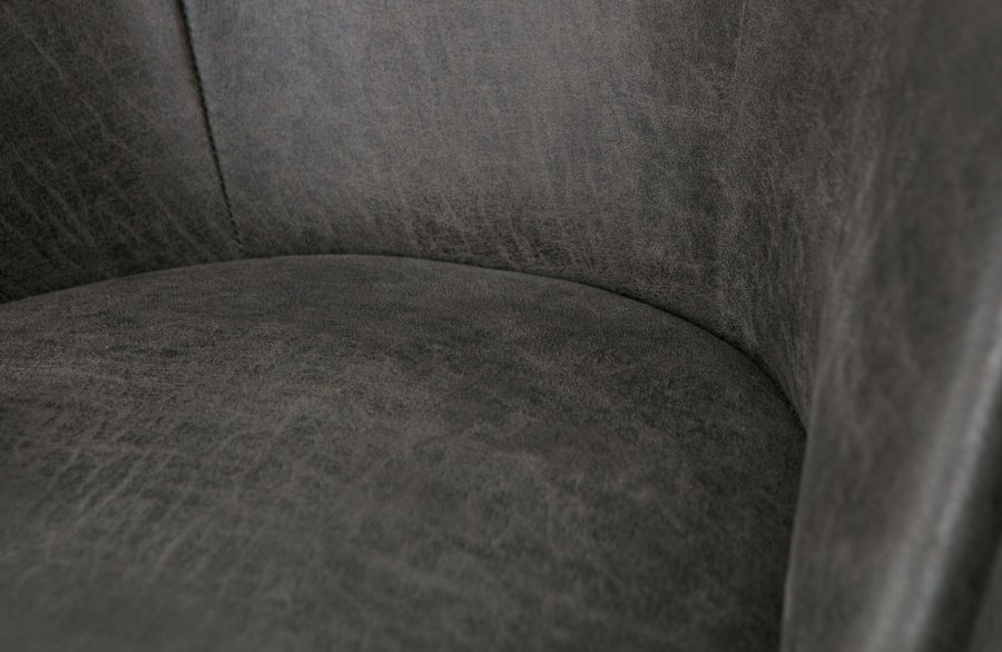 WOOOD Vogue lenestol - svart stoff og svart metall