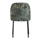 WOOOD Vogue spisebordstol - gr flyelspolyester med valmuetrykk og sort metall
