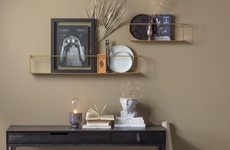 TRE EKSKLUSIV Silas sidebord, m. 2 skuffer - svart Blacknight brstet ask og metall (140x40)