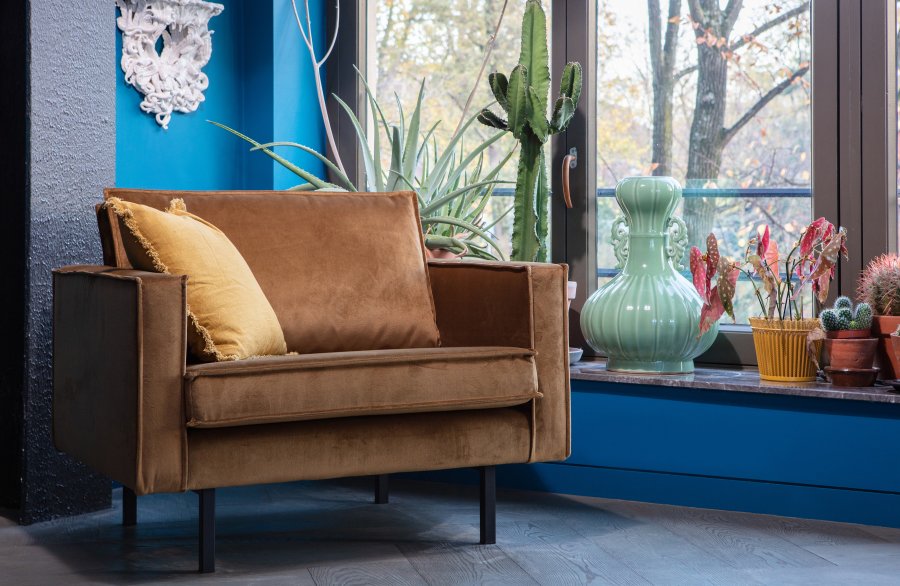 WOOOD Rodeo lenestol - honninggul flyel