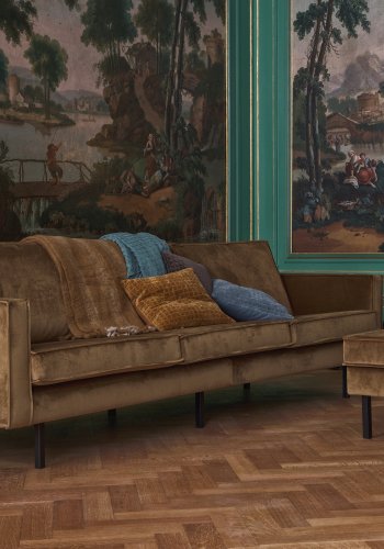 WOOOD Rodeo 3-seters sofa - honninggul flyel