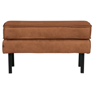 WOOOD Rodeo puf - cognac stof (84x54)