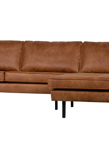 WOOOD Rodeo sofa, med hyre sjeselong - cognac stoff