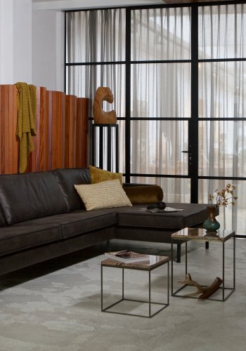 WOOOD Rodeo sofa, med hyre sjeselong - svart stoff