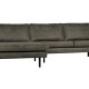 WOOOD Rodeo sofa, med venstre sjeselong - armygrnt stoff