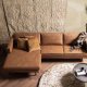 WOOOD Rodeo sofa, med venstre sjeselong - cognac stoff