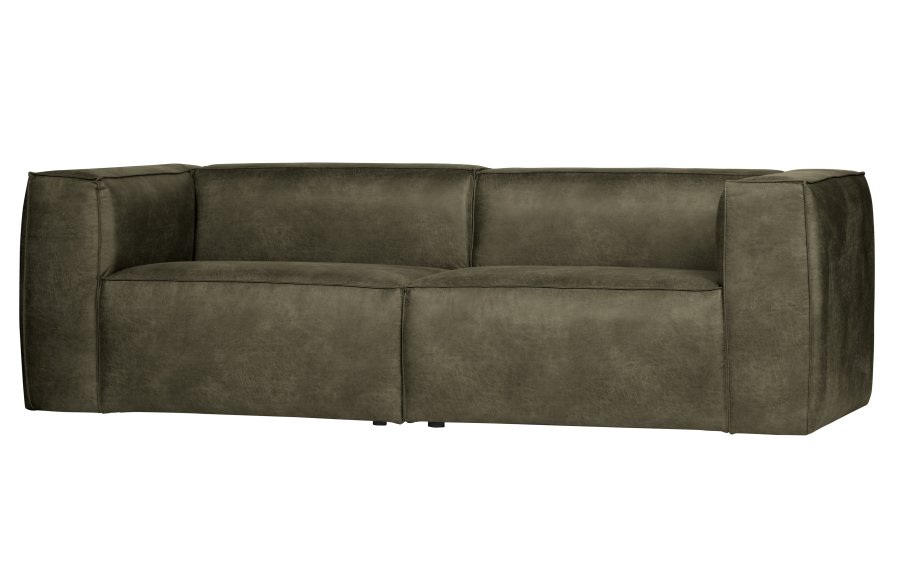 WOOOD Bean 3,5 seter sofa - armygrnn skinnfiber/polyester