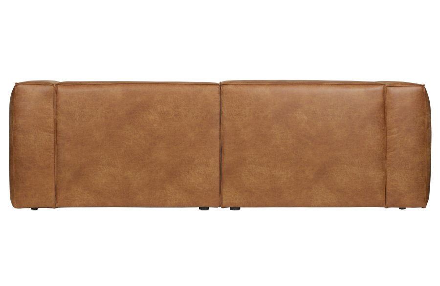 WOOOD Bean 3,5-manns sofa - cognac skinnfiber/polyester