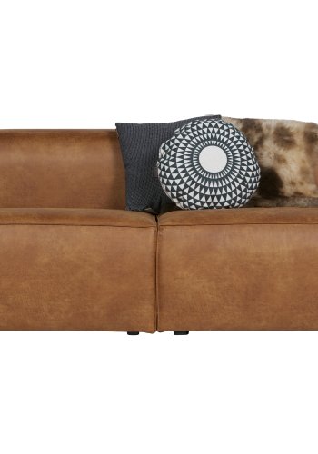 WOOOD Bean 3,5-manns sofa - cognac skinnfiber/polyester