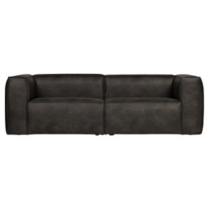 WOOOD Bean 3,5 pers. sofa - sort lderfiber/polyester