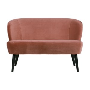 WOOOD Sara lille sofa - gammel rosa polyester fljl og tr