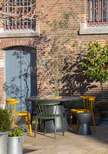 WOOOD Bliss spisebordstol, stablebar - armygrnn plast