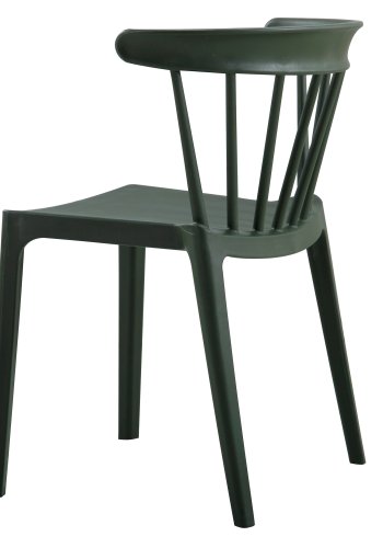 WOOOD Bliss spisebordstol, stablebar - armygrnn plast