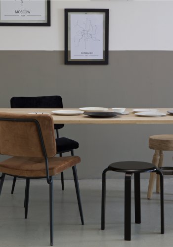 WOOOD Tablo Et bordben til spisebord - matt sort metall