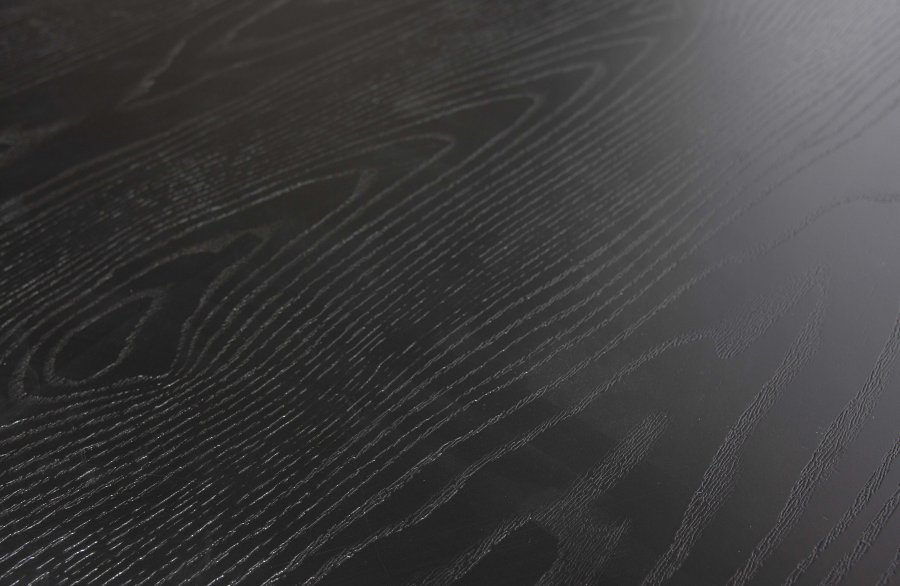 TRE EKSKLUSIV Bruno spisebord, rundt - svart MDF og stl (120)