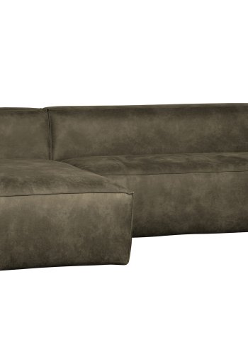 WOOOD Bean hjrnesofa, venstre - armygrnn skinnfiber/polyester