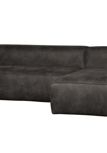 WOOOD Bean hjrnesofa, hyre - svart skinnfiber/polyester