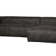 WOOOD Bean hjrnesofa, hyre - svart skinnfiber/polyester