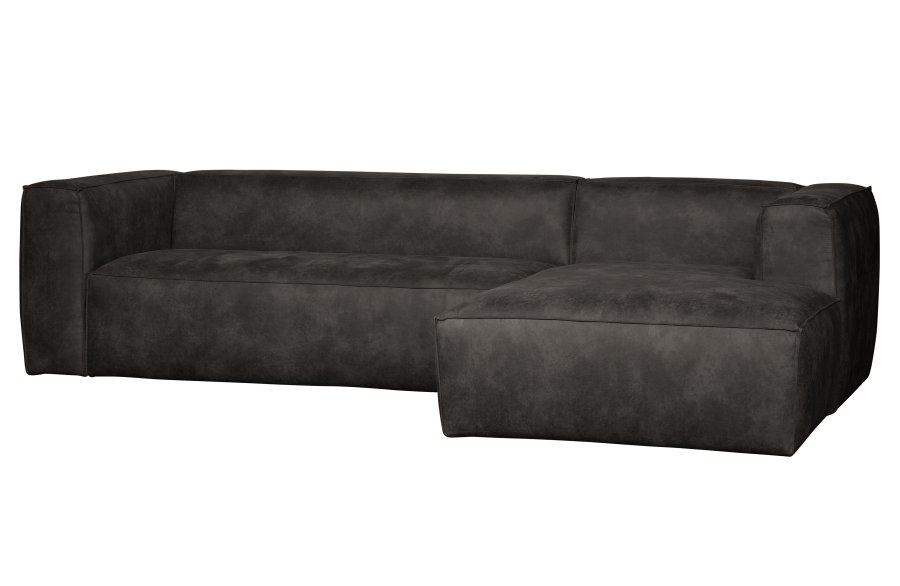 WOOOD Bean hjrnesofa, hyre - svart skinnfiber/polyester